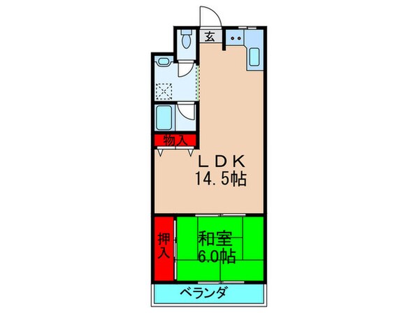 サンプラザ石津の物件間取画像